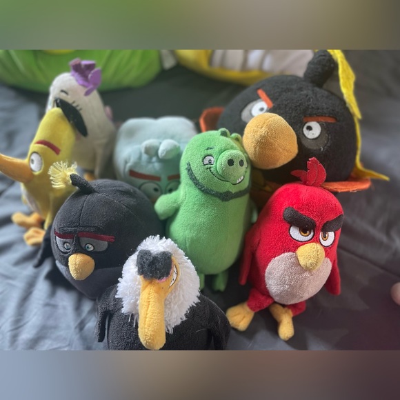 Angry Bird Plush lot of 8 Stuffed Animal good condition - Picture 3 of 5
